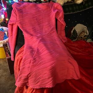 Sassy Hot Pink Fitted Off one shoulder SHEIN dress